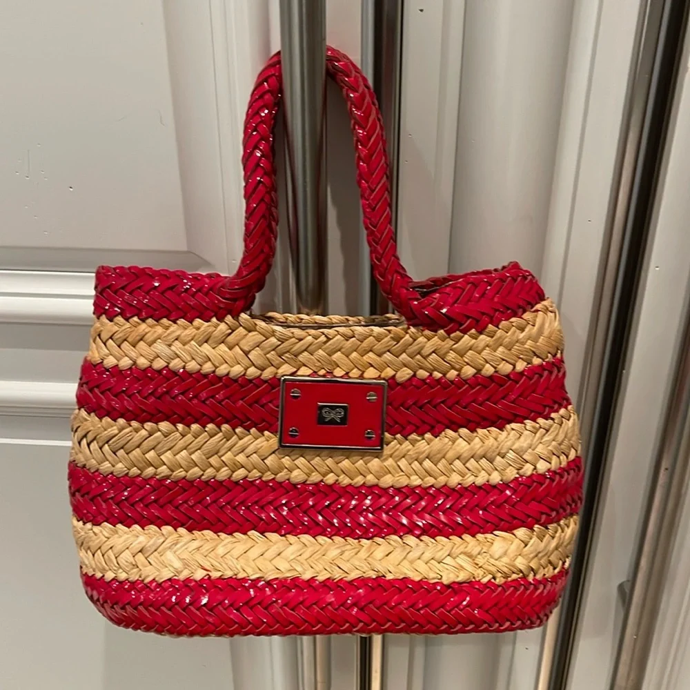 Anya Hindmarch Red and Tan Mini Bag - Picture 1 of 7